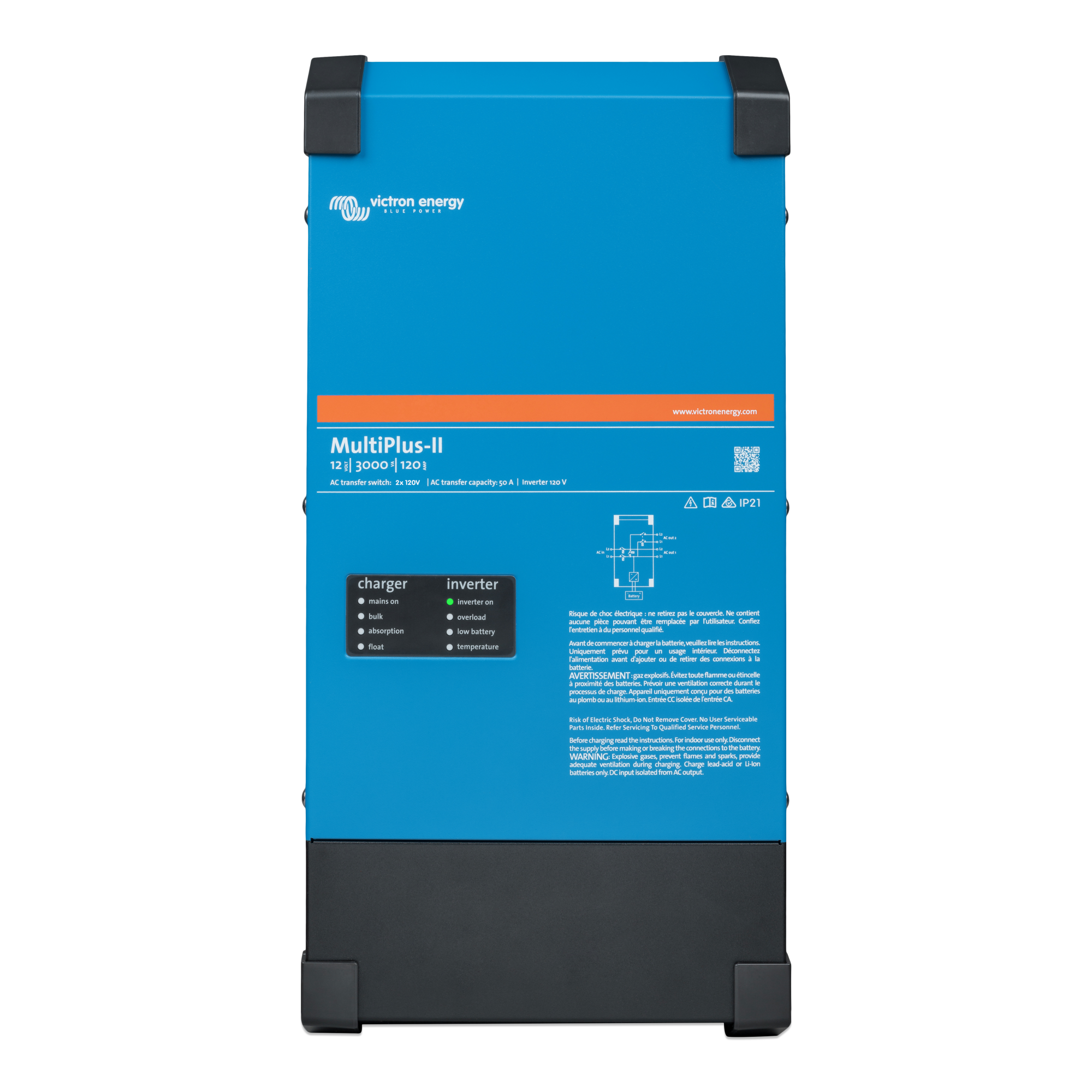 Victron Energy MultiPlus-II 12/3000/120-50 2x120V (UL 458)
