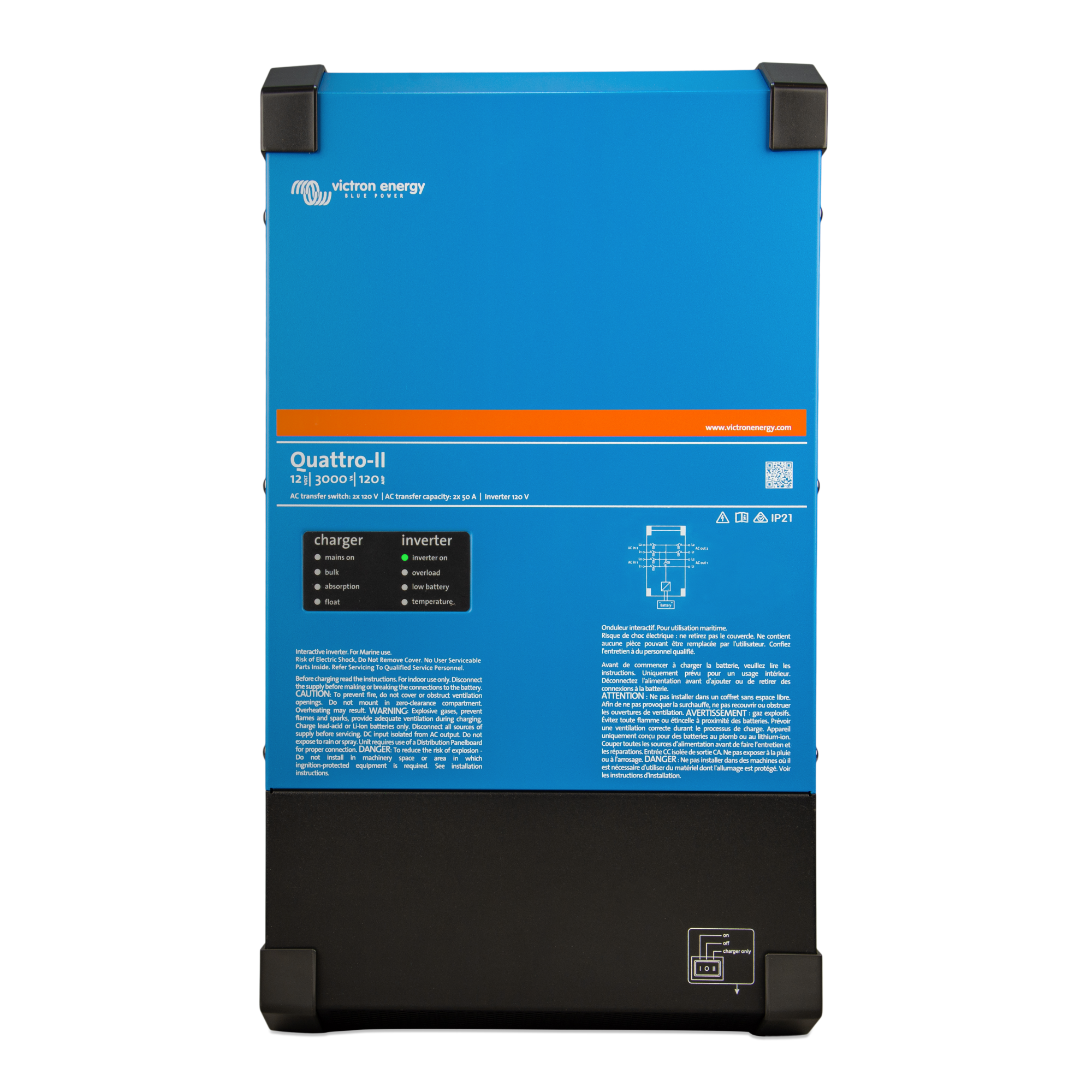 Victron Energy Quattro-II 24/3000/70-50/50 2x120V