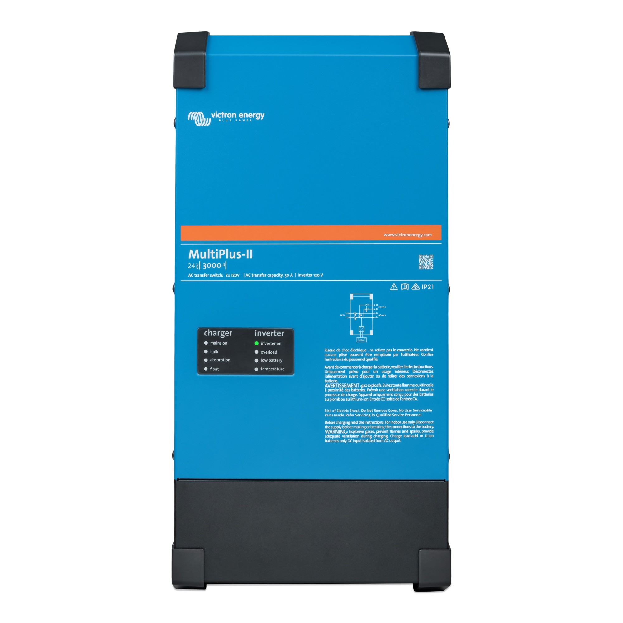 Victron Energy MultiPlus-II 24/3000/70-50 2x120V (UL 458)