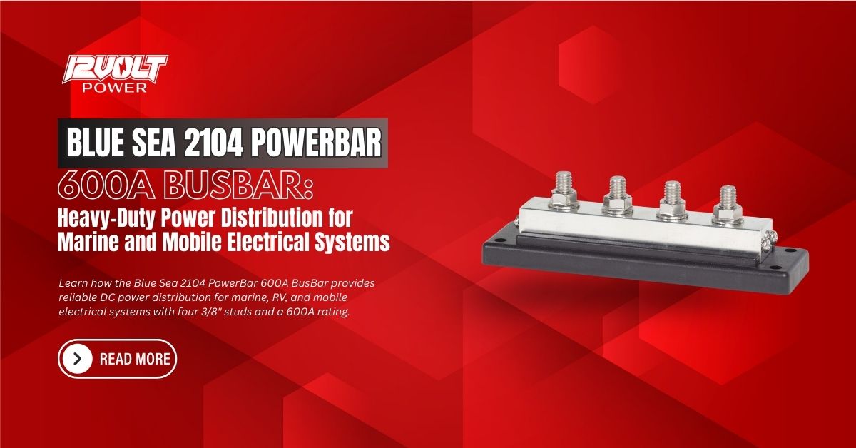 Blue Sea 2104 PowerBar 600A BusBar: Heavy-Duty Power Distribution for Marine and Mobile Electrical Systems